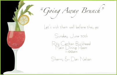 Bloody Mary with glitter invitation by Stevie Streck